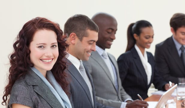 United multi-ethnic business team having a meeting