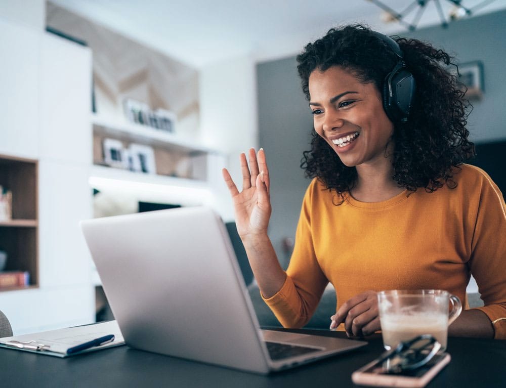 Young Woman Working on a Computer