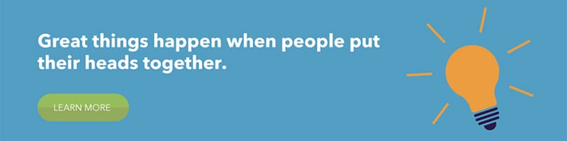 Great things happen when people put their heads together. Click to learn more