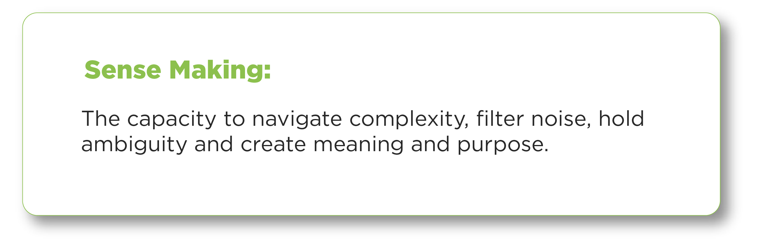 Sense Making definition